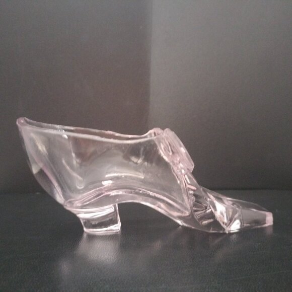 Light Pink Bow Glass Slipper 1876 Centennial Exposition Gillinder Sons 5"1/2 - Picture 5 of 14